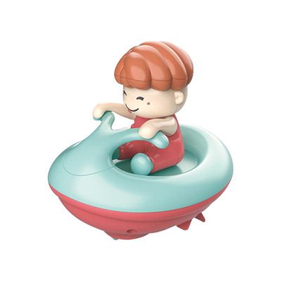 Toddler Pull & Go Wind-Up Surfboat for Kids, Floating Bath & Pool Toy, Auto-Paddling Water Play, Engaging & Durable Ages 1-4