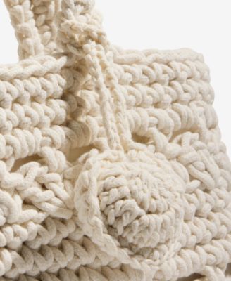 Crochet Medium Tote Bag, Exclusively at Macy's
