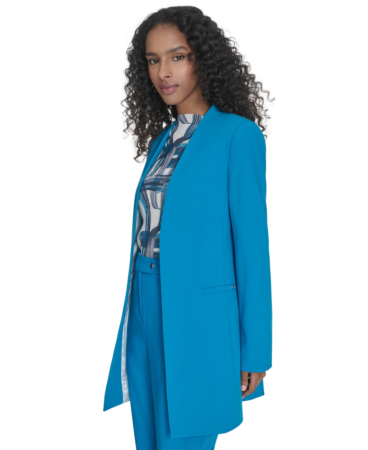 Calvin Klein Women's Open-front Jacket In Corsica