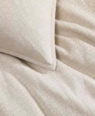 Monogram Matelasse 3-Pc. Comforter Set, Full/Queen