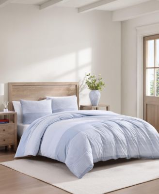 Modern Stripe Cotton 3-Pc. Comforter Set, Full/Queen