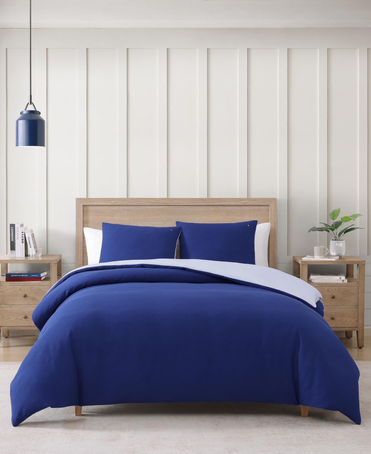 TOMMY HILFIGER MICRO PIQUE 3-PC. COMFORTER SET, FULL/QUEEN 