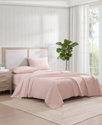 Solid 144-Thread Count Cotton Chambray Washed 4-Pc. Sheet Set, Full