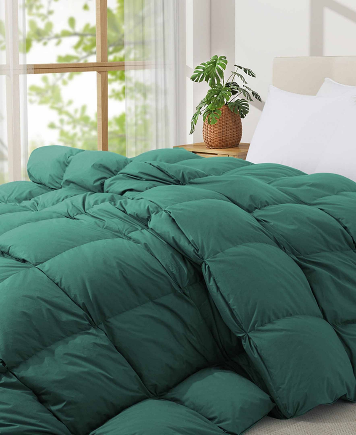 Unikome All Season Goose Down And Feather Comforter, Full/queen