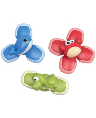 Toddler Cartoon Suction Cup Spinner Toys for Toddlers, 3 PC Sensory Fidget Spinners, Bath Toys 1-3, Interactive, Engaging Fidget Toys