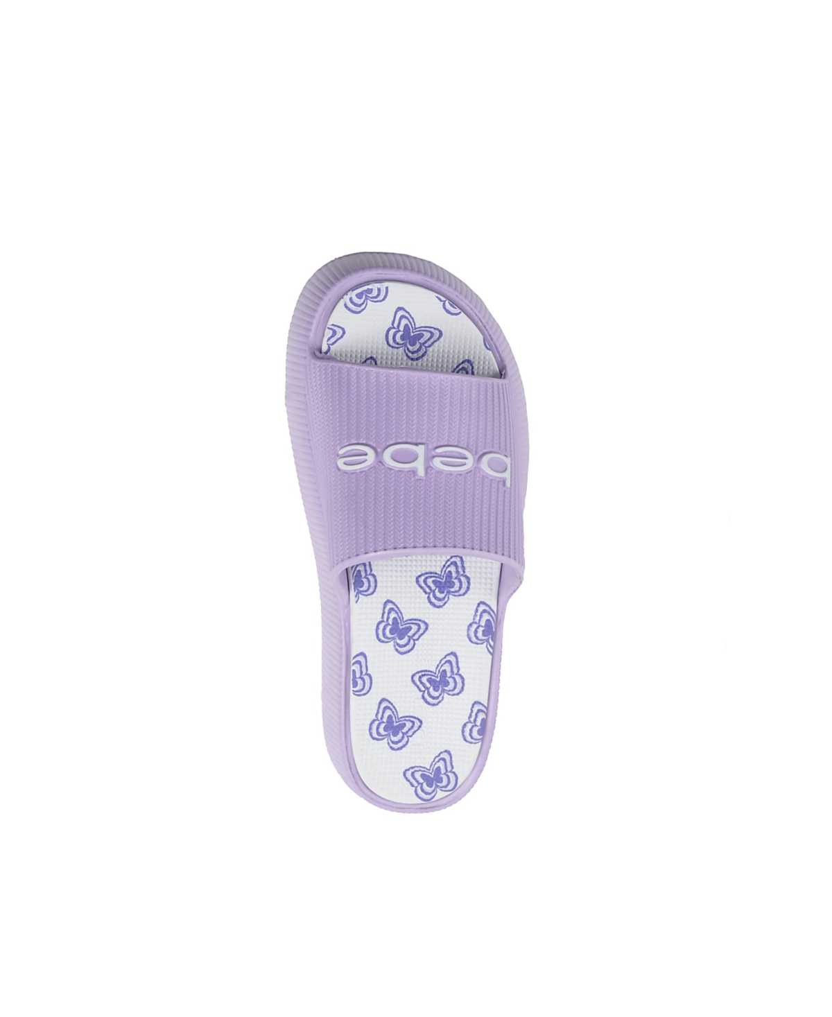 Bebe Little And Big Girls Trendy And Comfortable Summer Platform Slides In Lilac