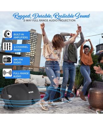 SereneLife 15" Bluetooth PA Speaker System with Recording & FM Radio, 1200W