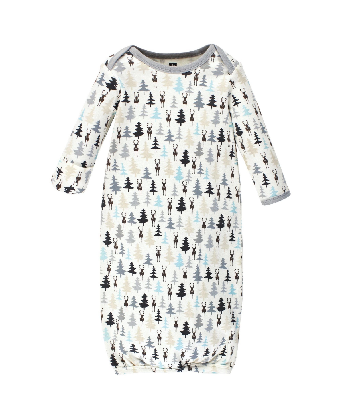 Hudson Baby Girl Cotton Gowns, 3-Pack