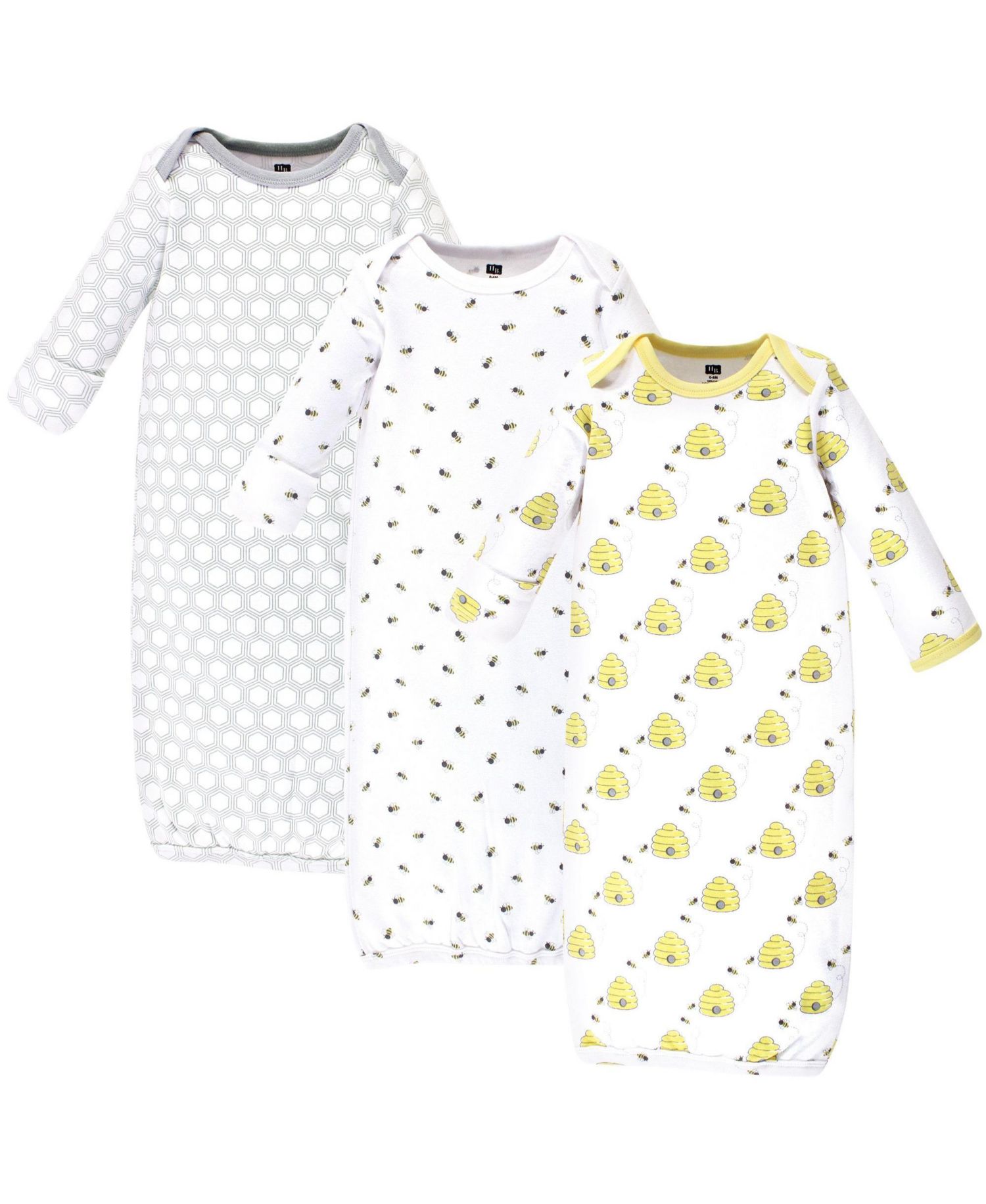 Baby Unisex 3Pk Interlock Gowns