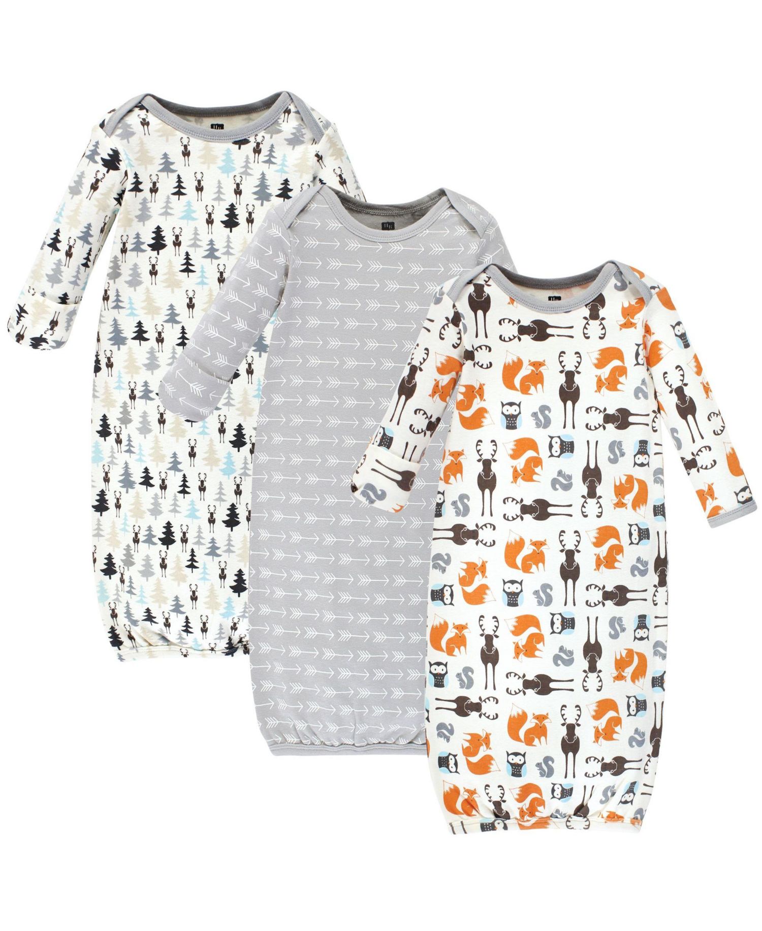 Baby Unisex 3Pk Interlock Gowns