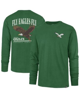 '47 Brand - Men's Kelly Green Philadelphia Eagles Regional Backer Franklin Long Sleeve T-Shirt