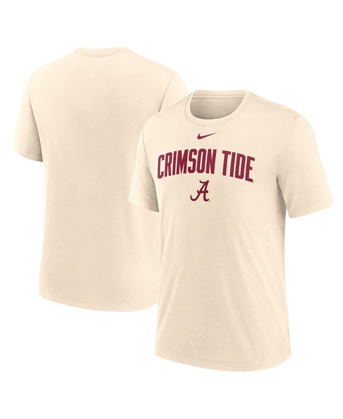 Nike Men's Cream Alabama Crimson Tide Natural Arch Logo Tri-Blend T-Shirt - Cream
