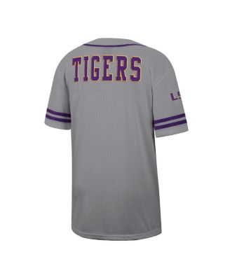 Men's Gray LSU Tigers Free Spirited Baseball Jersey