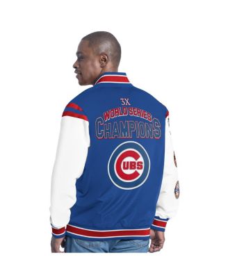 Men's Royal Chicago Cubs Recruit Commemorative Full-Snap Varsity Jacket
