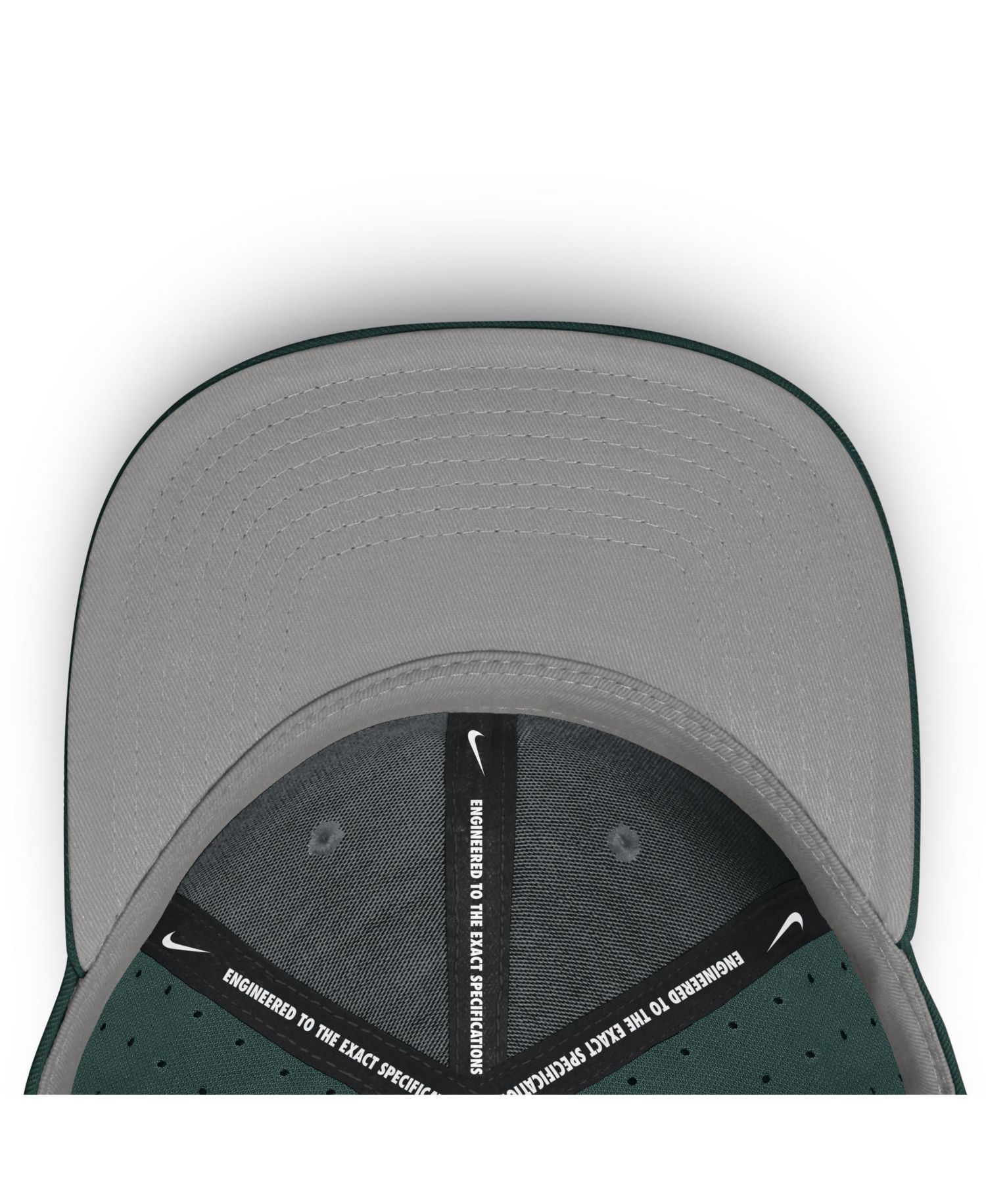 Men's Green Michigan State Spartans On-Field Dugout True Performance Fitted Hat