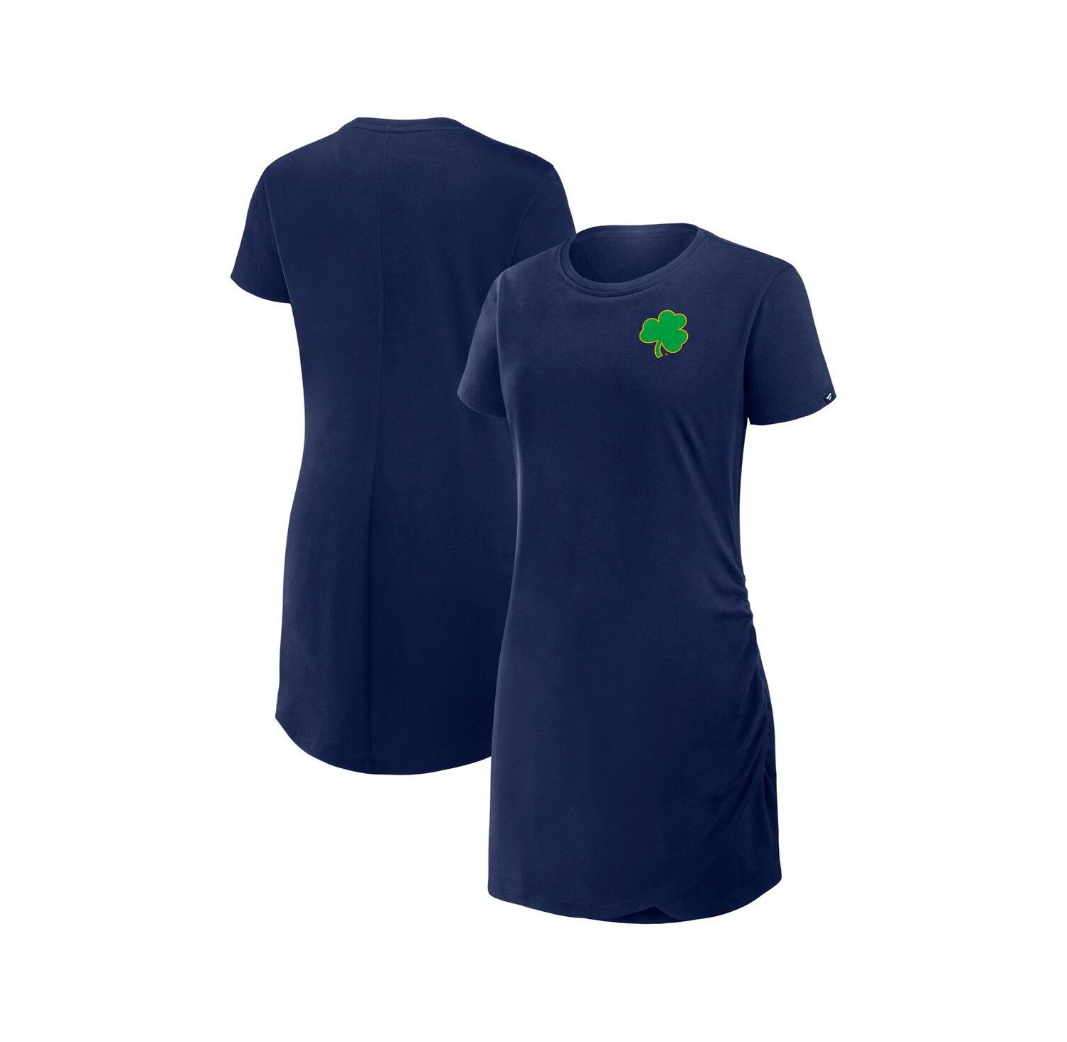 Women's Navy Notre Dame Fighting Irish Relaxed Fit Drape T-Shirt Dress