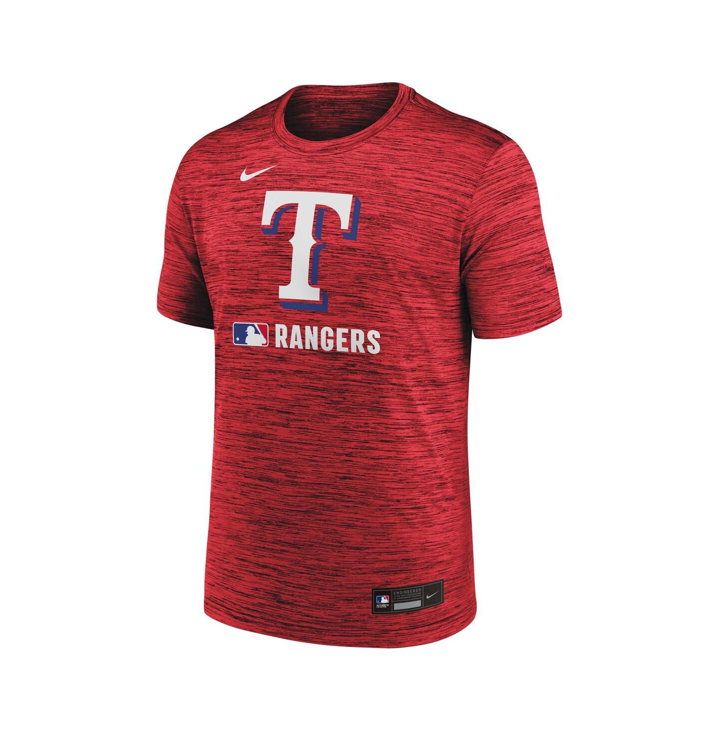Мужская футболка Nike Red Texas Rangers Authentic Collection Velocity Performance Practice — фото 2