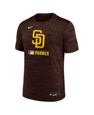 Men's Brown San Diego Padres Authentic Collection Velocity Performance Practice T-Shirt