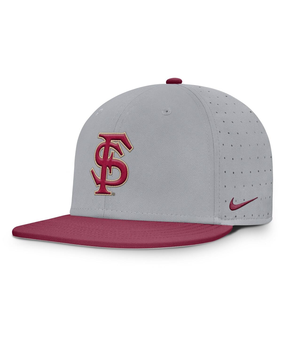 Nike Men's Gray Florida State Seminoles On-Field Dugout True Performance Fitted Hat - Gray