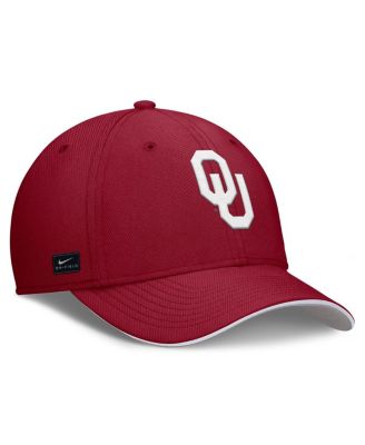 Men's Crimson Oklahoma Sooners 2025 Dugout Coaches Rise Swoosh Performance Flex Hat