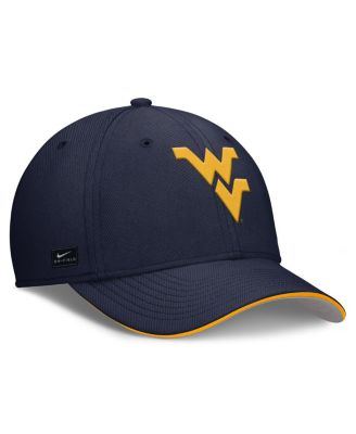 Men's Navy West Virginia Mountaineers 2025 Dugout Coaches Rise Swoosh Performance Flex Hat