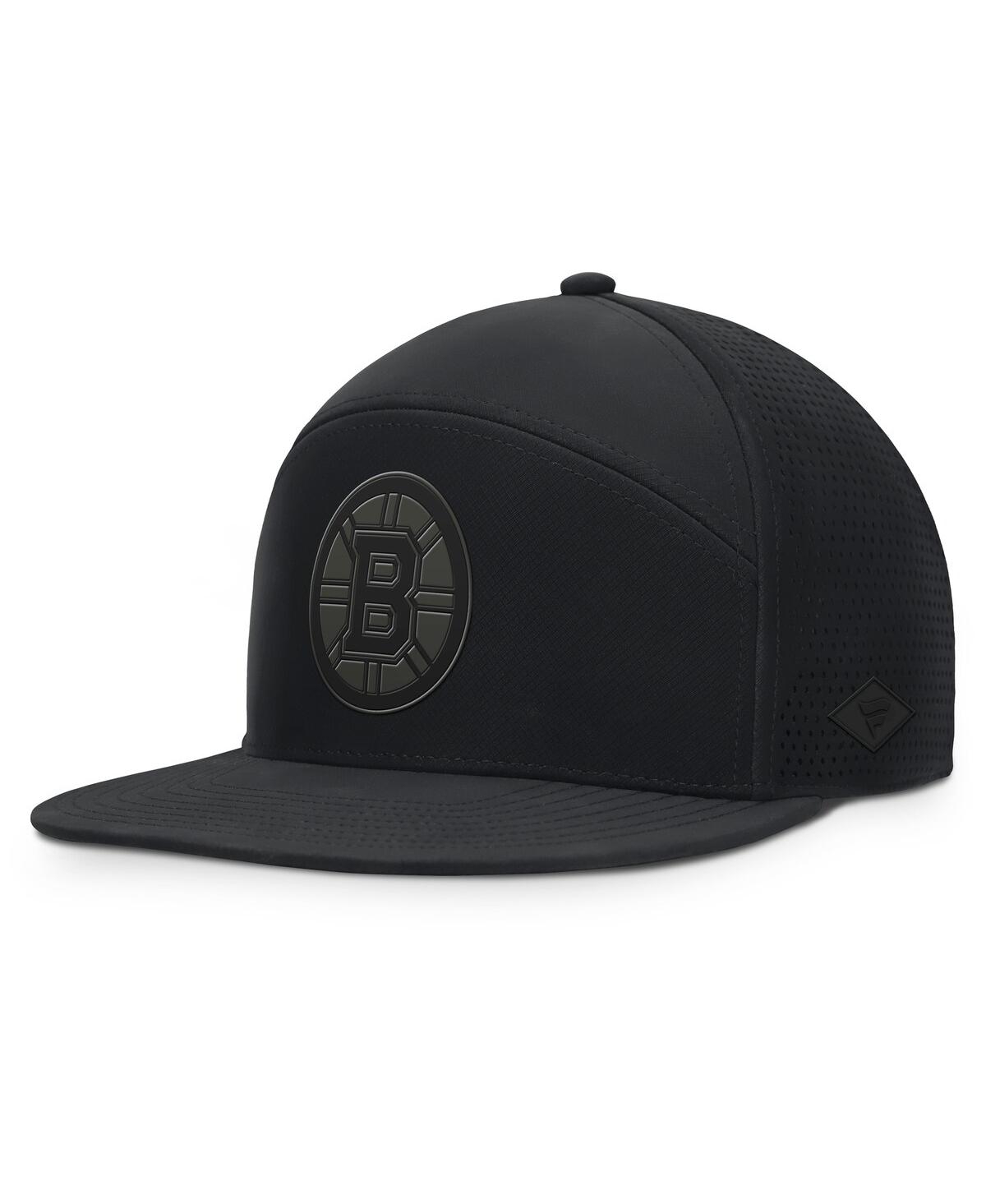 Fanatics Men's Black Boston Bruins Front Office Adjustable Hat In Black