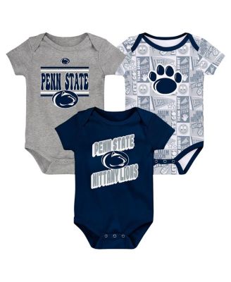 Outerstuff - Newborn Navy Penn State Nittany Lions Sunday Comics 3-Pack Bodysuit Set