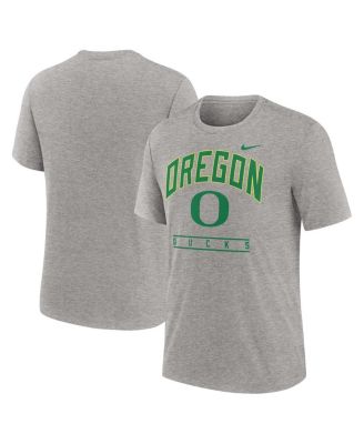Nike - Men's Heather Gray Oregon Ducks Arch Over Logo Tri-Blend T-shirt