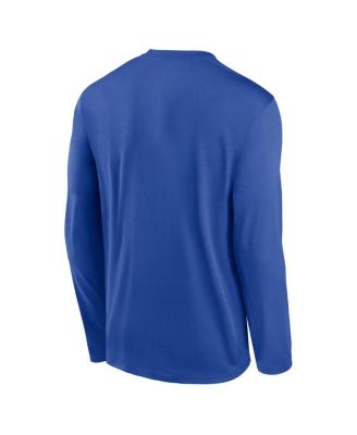 Men's Royal Duke Blue Devils Prime TimeCenter Lockup Two-Hit Legend Long Sleeve T-Shirt
