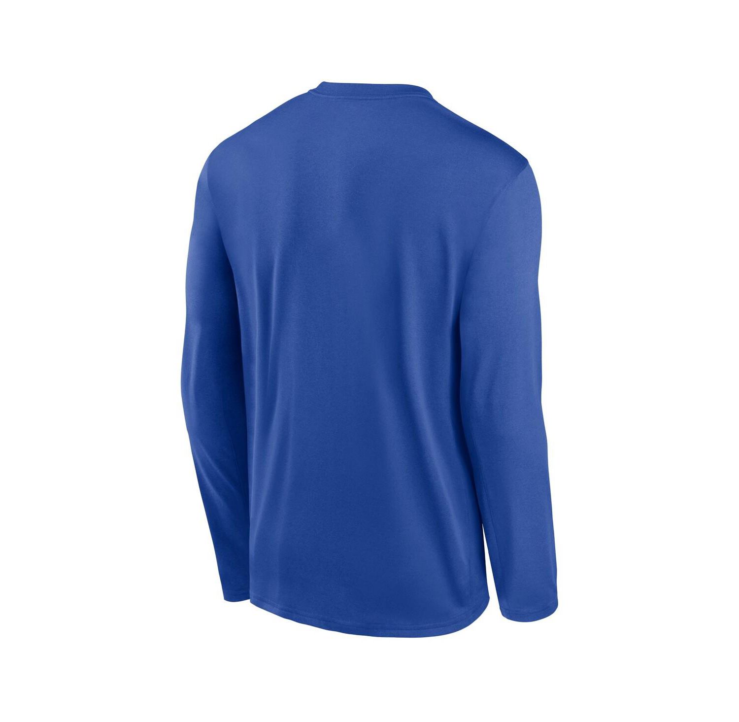 Men's Royal Duke Blue Devils Prime TimeCenter Lockup Two-Hit Legend Long Sleeve T-Shirt
