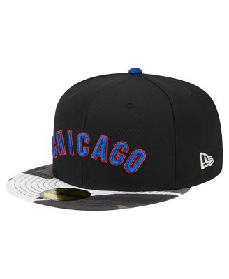 Men's Black Chicago Cubs Metallic Camo 59FIFTY Fitted Hat