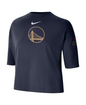 Women's Navy Golden State Warriors 2024/25 City Edition Courtside Boxy T-Shirt