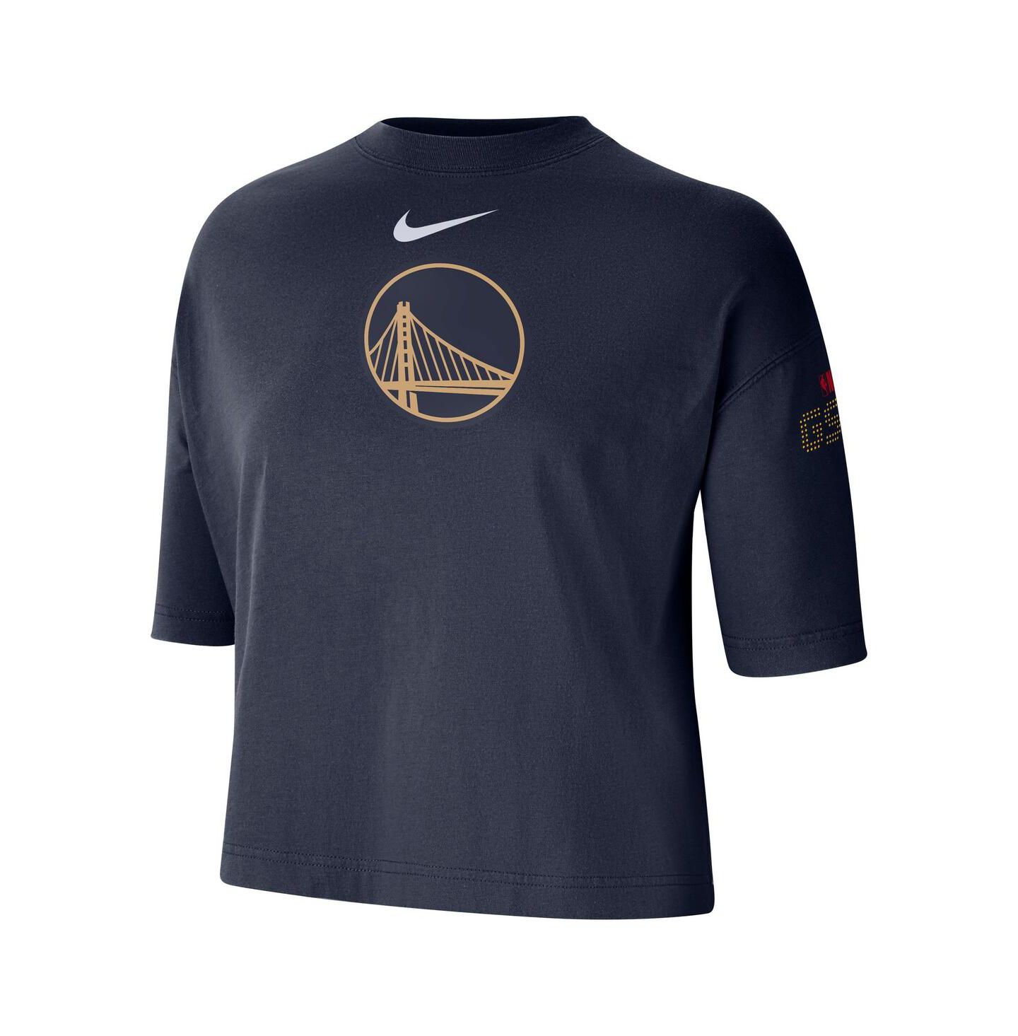 Женская футболка Nike Navy Golden State Warriors 2024/25 City Edition Courtside Boxy — фото 3