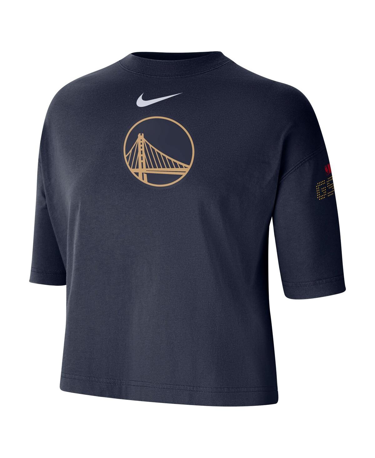 Nike Women's Navy Golden State Warriors 2024/25 City Edition Courtside Boxy T-shirt In Navy
