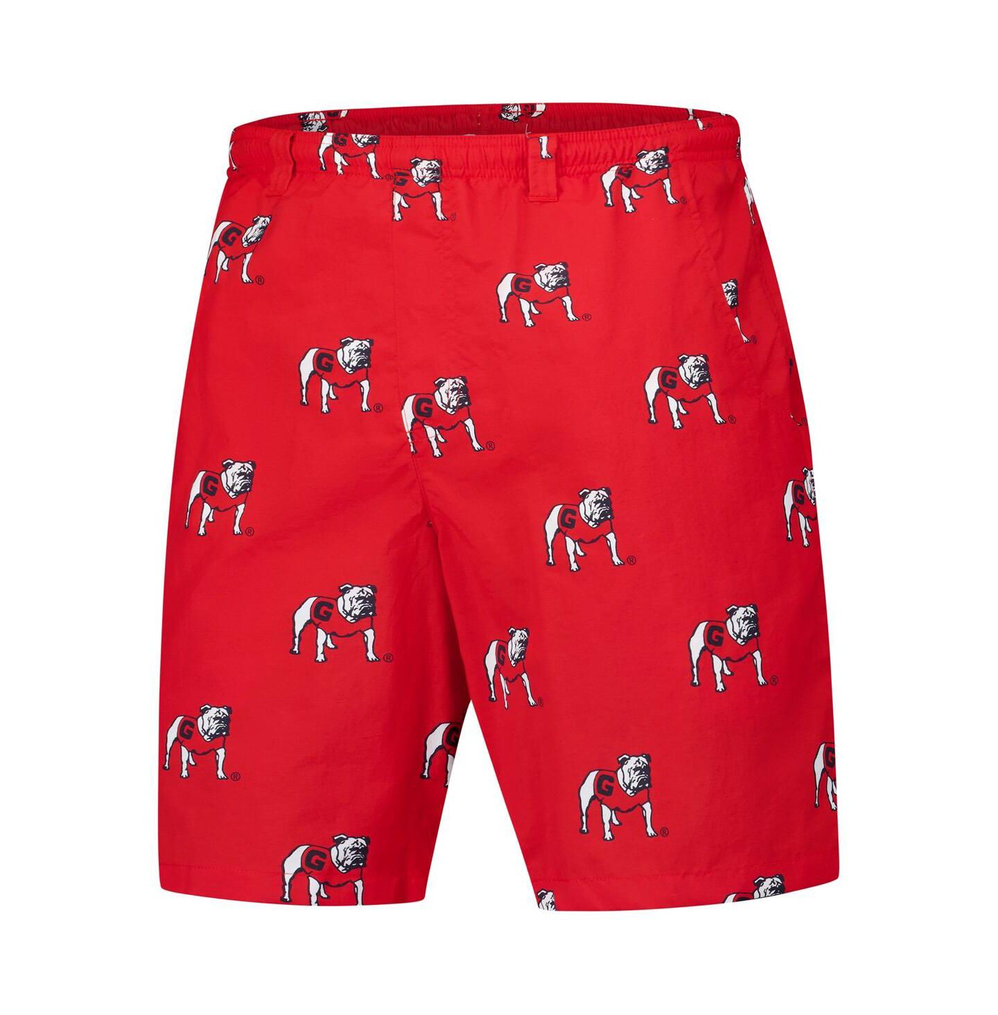 Мужские шорты Columbia Georgia Bulldogs PFG Back Cast III Omni-Shade, Red — фото 3