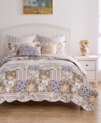 French Country Traditional 3-Pc. Quilt Set, Full/Queen