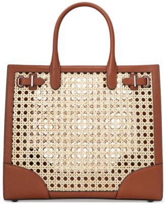 【RALPH LAUREN】ラタン＆レザー Mサイズ デヴィン トートバッグ Lauren Ralph Lauren Devyn Rattan & Leather Tote Bag - Macy's