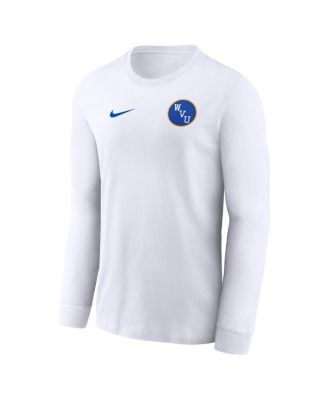 Men's Jerry West White West Virginia Mountaineers Warm Up Long Sleeve T-Shirt