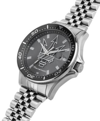 Men's Date Stainless Steel Watch, 44mm