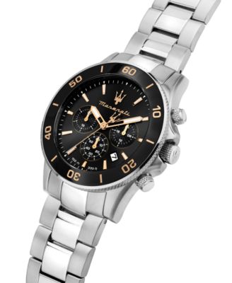 Men's Chronograph Stainless Steel Metal Band Watch, 43mm