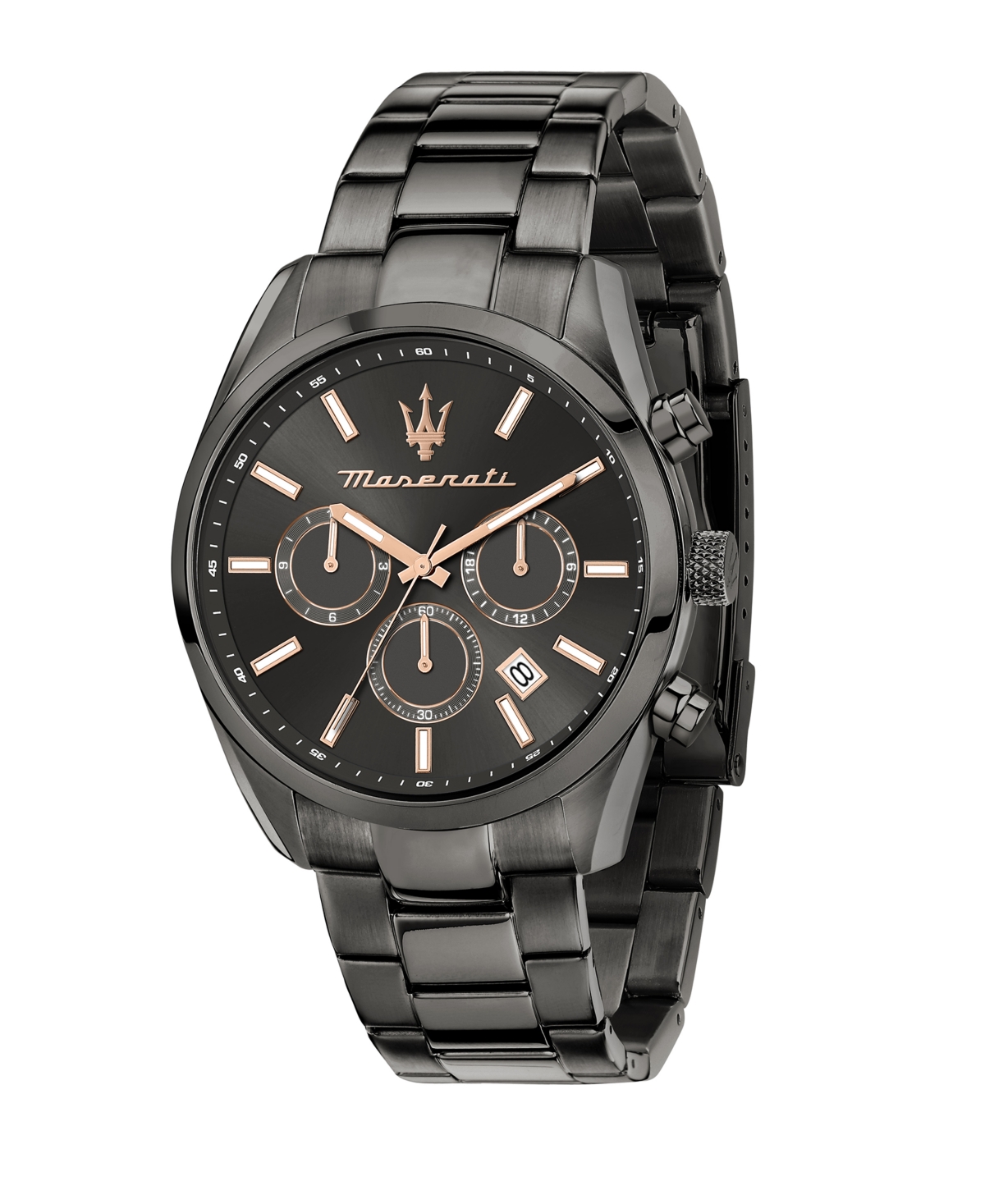 Men's Multifunction Gray Metal Band Watch, 43mm - Gray