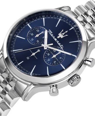 Men's Chronograph Stainless Steel Metal Band Watch, 42mm