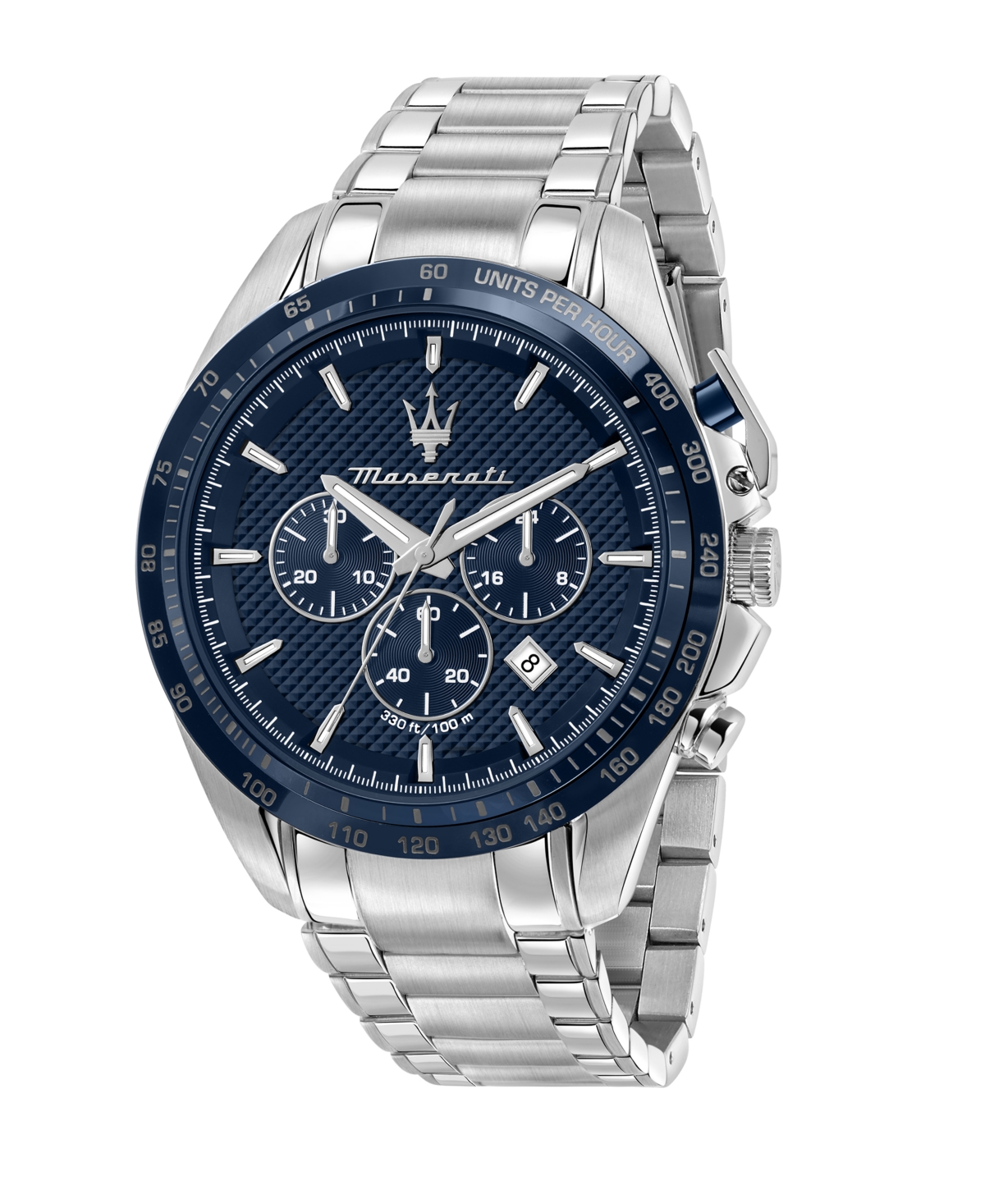 Men's Chronograph Stainless Steel Metal Band Watch, 45mm - Stainless Steel