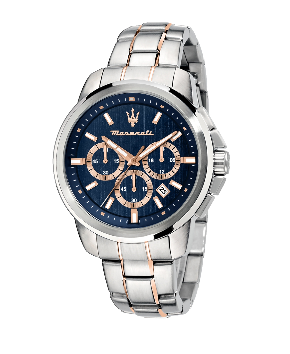 Men's Chronograph Two-Tone Metal Band Watch, 44mm - Two-Tone
