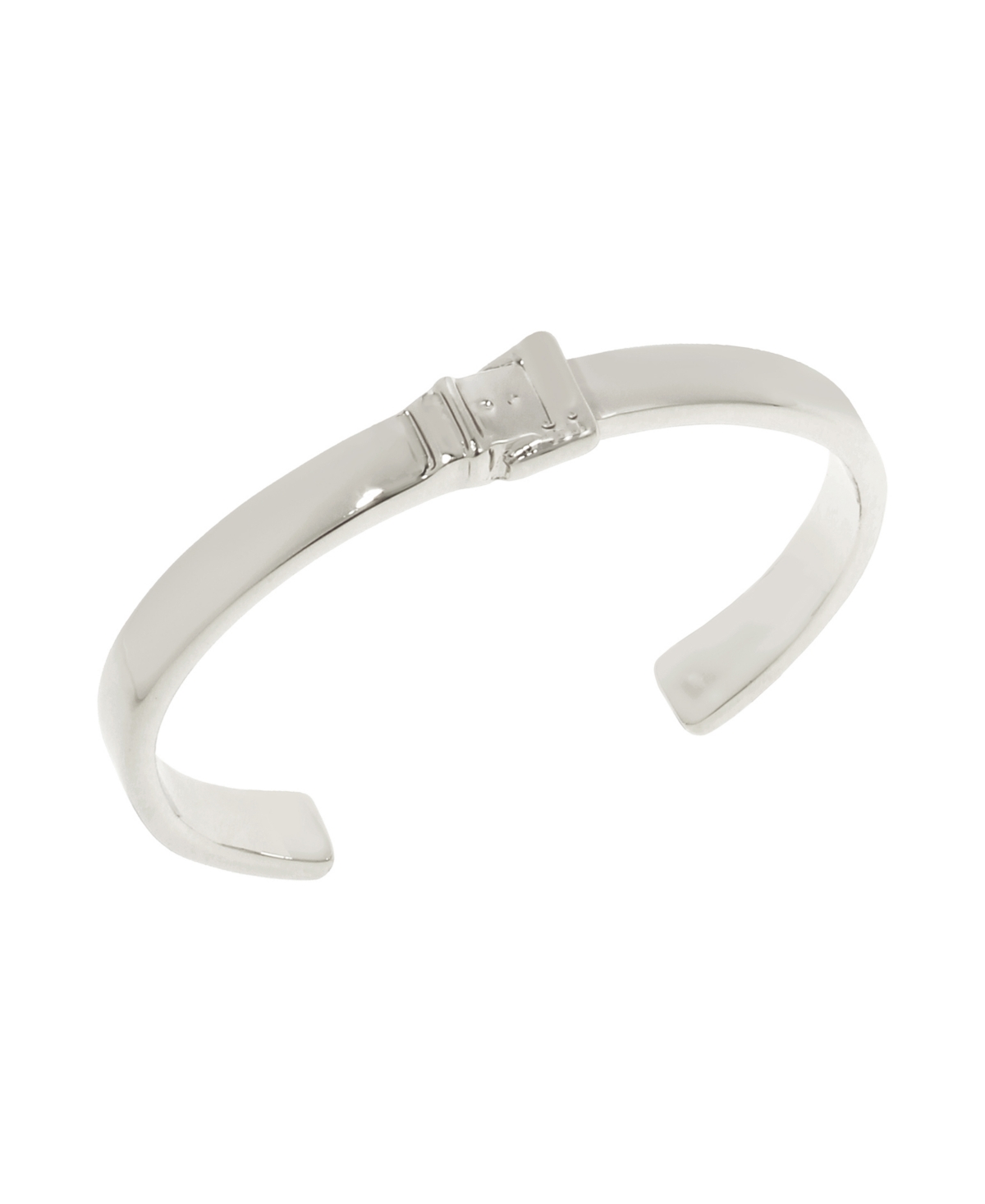Belt Buckle Cuff Bracelet - Rhodium