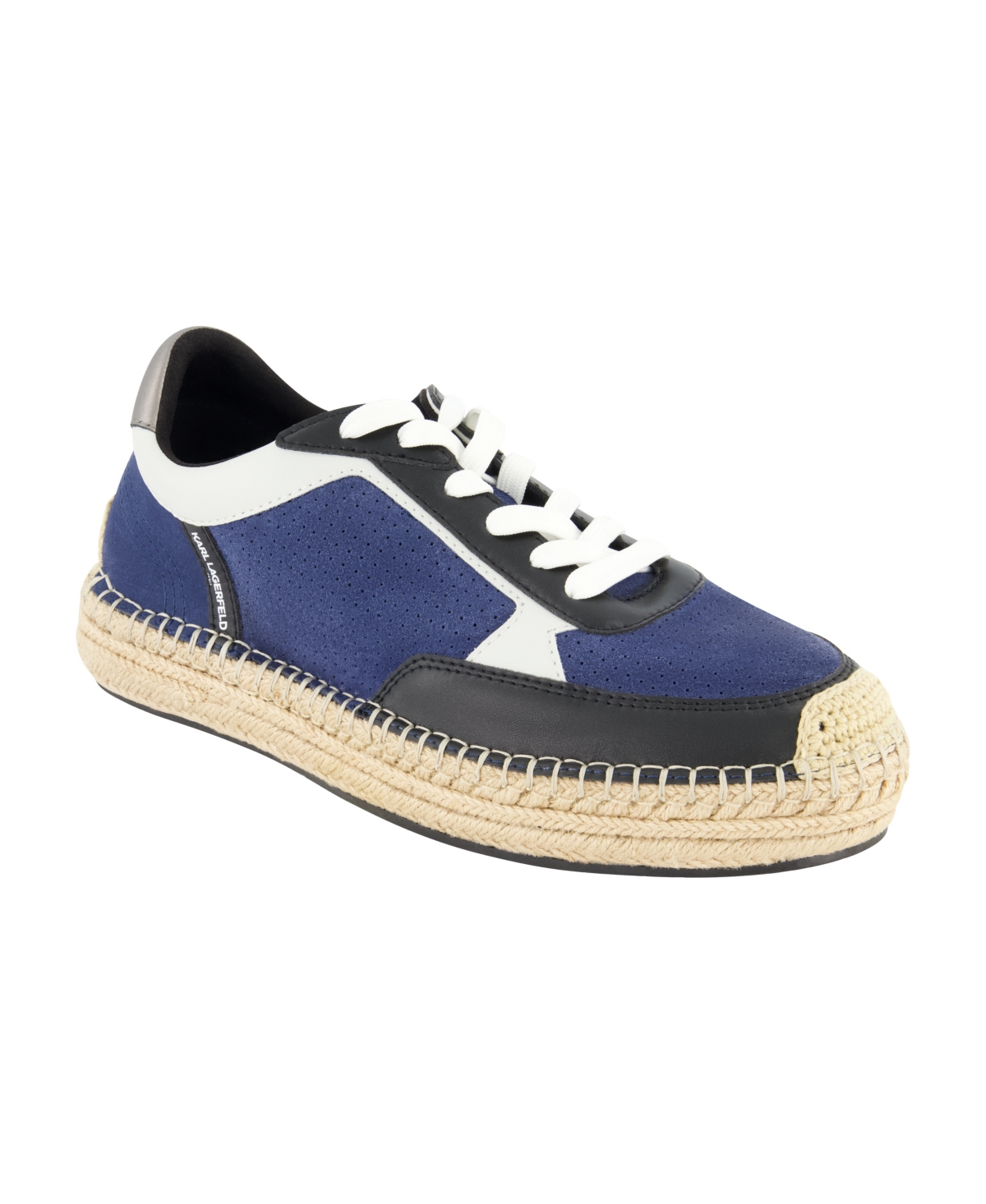 Men's Lace Up Espadrille Chunky Sole Sneakers - Blue