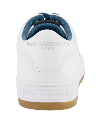 Men's Tumbled Leather Karl Head Patch Sneakers