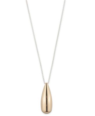 Lauren Ralph Lauren - Two-Tone Pear-Shape 36" Adjustable Pendant Necklace