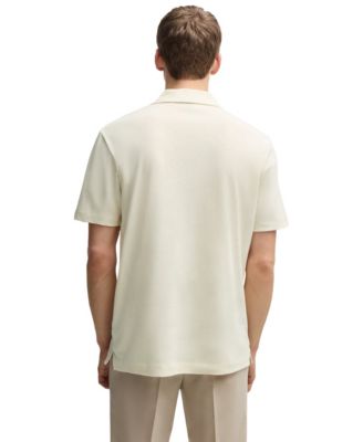 Men's Cotton Linen Regular-Fit Polo Shirt