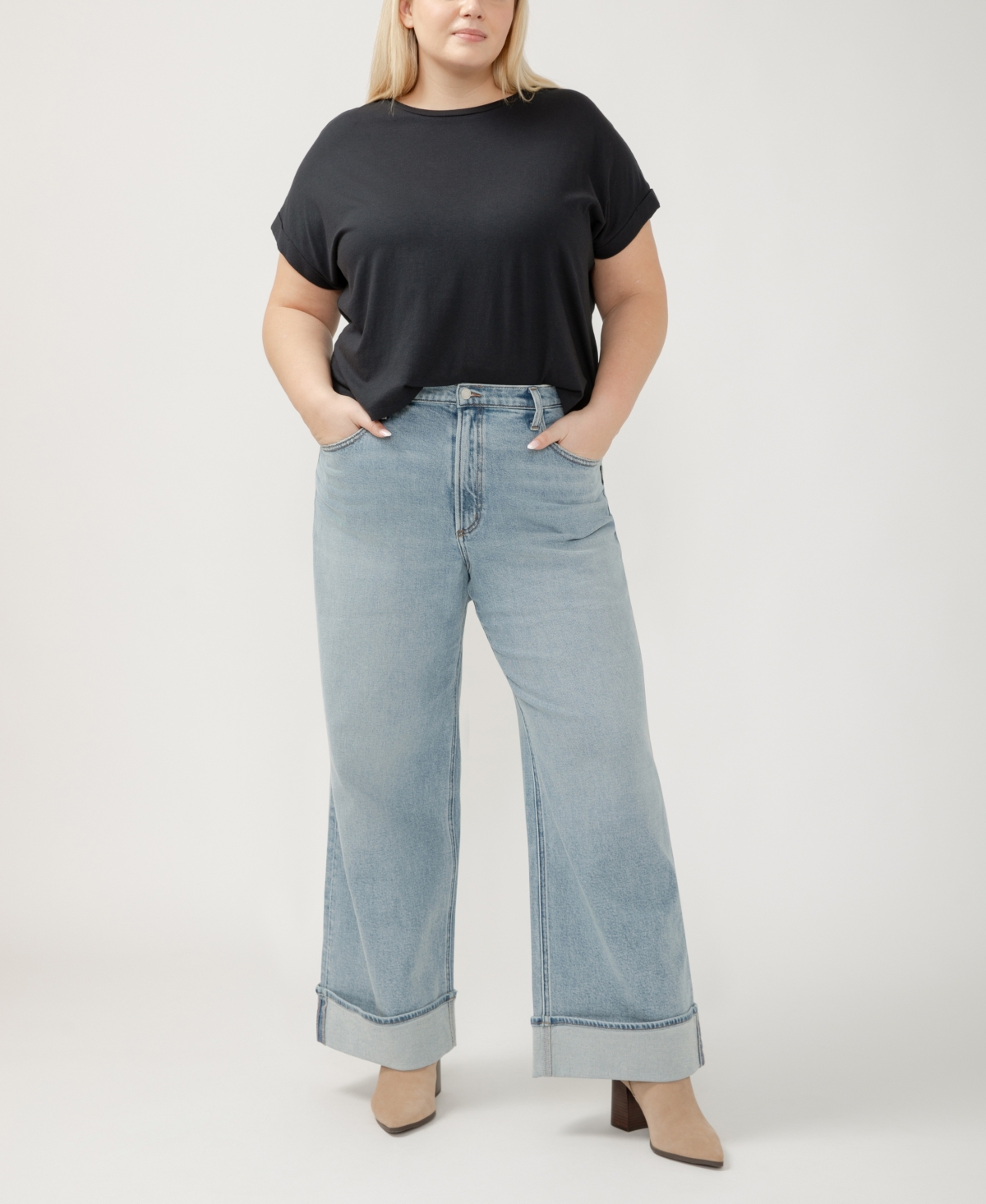 Shop Silver Jeans Co. Plus Size Highly Desirable High Rise Wide Leg Jeans